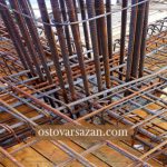 آرماتور بندی و نصب صفحه ستونها