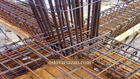 آرماتور بندی و نصب صفحه ستونها